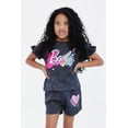 thumbnail image 5 of Barbie French Terry T-Shirt and Shorts Outfit Set Toddler to Big Kid, 5 of 5