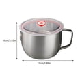 thumbnail image 3 of MasteelfCA 1pc Stainless Steel Instant Noodles Bowl Sturdy Rice Bowl with Cover (Silver), 3 of 8