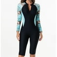 thumbnail image 6 of Ailaofu Women's Modest Swimming Suit Long Sleeve Zip Up Boyleg Swimsuit Surfing Bathing Suit Wetsuit, 6 of 7