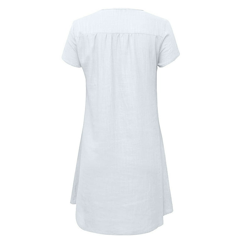 White t top shirt dress walmart