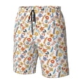 thumbnail image 5 of Naloa Retro Floral Men's Beach Shorts, Surfing shorts, Swim trunks, Quick Dry Swim Trunks for Surfing Beach Fun - Small, 5 of 9