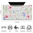 thumbnail image 5 of Long Mouse Pads for Desk,Pioneer Flower Floral Print Pattern Desk Mats on Top Of Desks, Desk Mouse Pad Extra Large with 3mm Non-Slip Base and Stitched Edge for Gaming,Office,Work,Home 47.3"x23.6", 5 of 6