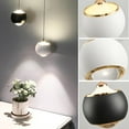thumbnail image 6 of FSLiving Adjustable Height H-Type Track Pendant Light Touch Control Dimmer Retractable Lift Track Dimmable LED Indoor Island Light Accent 3 Colors Globe UP-Downlight Lamp, Matte Black, 3 Lights, 6 of 9