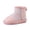 PINK/RAINBOW, variant on Dream Pairs Girls & Boys Winter Boots Ankle Faux Fur Lined Fuzzy Classic Snow Shoes (Toddler/Little/Big Kid)