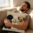thumbnail image 4 of SIYTUAU Polyester Dog Print Pillowcase 17.72X17.72 Inch Soft Sofa Cushion Cover For Home D, 4 of 7