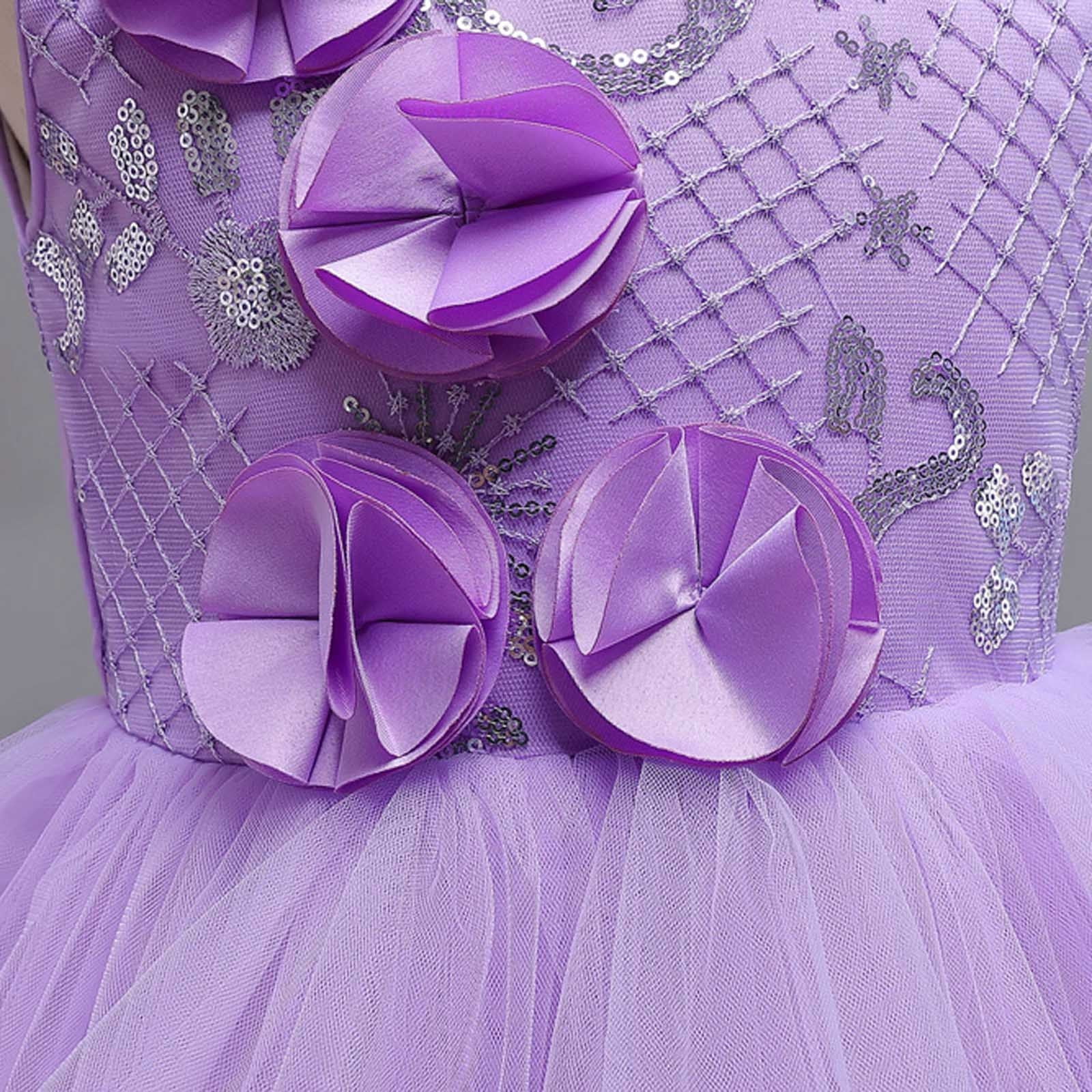 FDDMis Christmas Dresses for Girls 7-8 3t Christmas Outfit Girls Baptism Outfits for Boys Toddler Flower Girl Dress Boys Clothes Gifts for 12 Year, Purple 8-9 Years