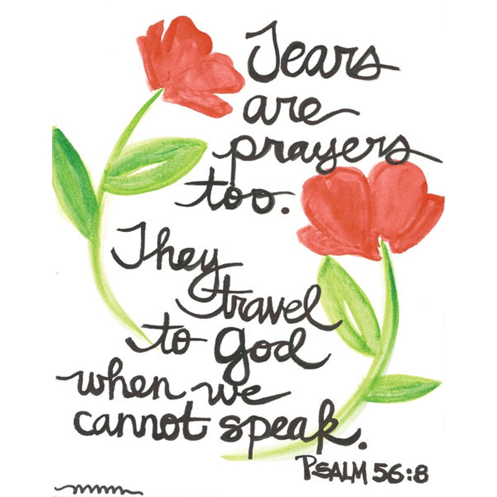 Religious Inspirational Watercolor-Style Floral 
