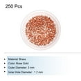 thumbnail image 3 of 14K Rondelle Beads OD 3 mm ID 1.2 mm Rose Gold Plated Gold Brass Round Beads for DIY Jewelry Craft Making 250 Pcs, 3 of 5