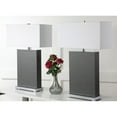 thumbnail image 4 of SAFAVIEH Joyce 27.75 in. H Rectangular Faux Table Lamp, Grey Faux Woven Leather, Set of 2, 4 of 7