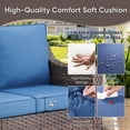 thumbnail image 6 of Bellefurn Outdoor Couch Patio Furniture Sofa,All-Weather Wicker Patio 3 Seater Sofa with 5" Thick Cushion for Outdoor,Garden,Lawn,Backyard, 6 of 9