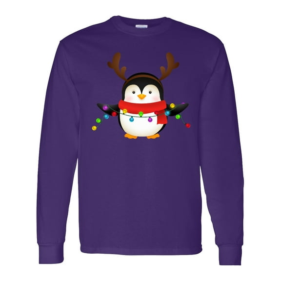 Inktastic Penguin Xmas Long Sleeve T-Shirt