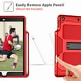 thumbnail image 6 of Dteck For iPad 10.2 8th Generation 2020 / iPad 7th Gen 10.2" 2019, Black Heavy Duty Shield Kickstand without Front Screen Protector Case Cover, Red+Black, 6 of 9