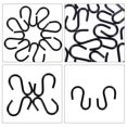thumbnail image 3 of HERFIER 100pcs Black Metal S Hooks Metal S Hanging Hooks Heavy Duty S Hanger Hooks 0.79x0.59x0.08in, 3 of 9