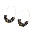 thumbnail image 3 of Qarigey 1 par de aretes de estilo simple con estampado de leopardo en forma de U para niñas adolescentes Ropa, zapatos y accesorios Miscelánea Negro Amarillo Rosa Qarigey AP010170-12, 3 of 6