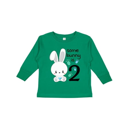 

Inktastic Somebunny is Two-Second Birthday Bunny Gift Toddler Boy or Toddler Girl Long Sleeve T-Shirt