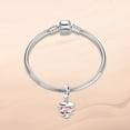 thumbnail image 2 of ROSIANNA 925 Sterling Silver Charm for Women Bracelet Heart-Shaped Spiral Pendant, 2 of 6
