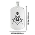 thumbnail image 2 of Stainless Steel Masonic Square and Compass Symbol Dog Tag Keychain Circle Ring, 2 of 2