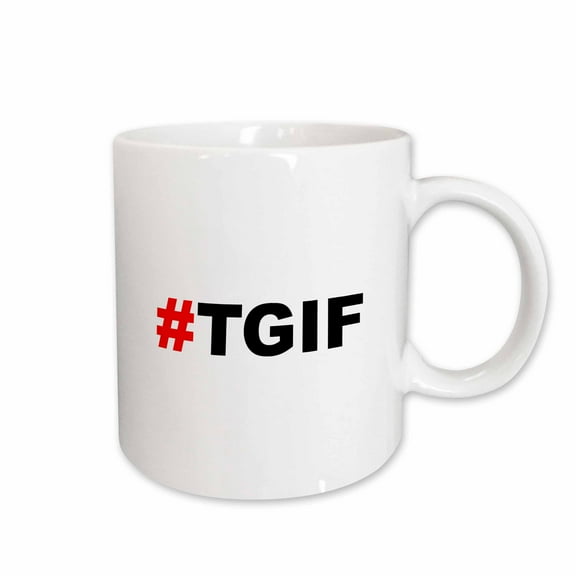 3drose, #tgif, Red, 11oz Mug