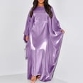 thumbnail image 2 of Butterfly Abaya Dress for Women, Satin Solid Color Batwing Sleeve Maxi Kaftan, Soft Comfy Breathable Robe for Summer & Eid, 2 of 5