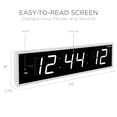 thumbnail image 3 of Ivation 24 in. Large Digital Wall Clock, LED Digital Clock with Timer and Alarm, White, 3 of 7