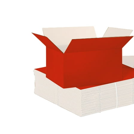 Ucanpack 1/8” Thick Corrugated Shipping Box 25 Pcs, Made In USA- Boxes For Packaging Moving, Red 10x6x6" Moving Boxes Large, Packaging Box For Small Business