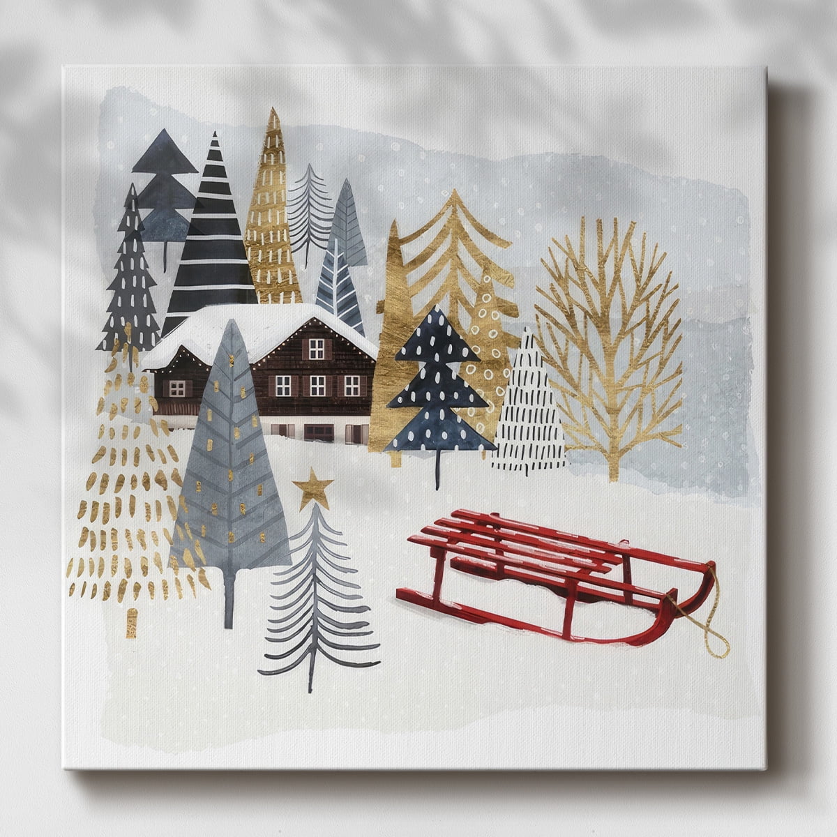 Christmas Chalet II- Gallery Wrapped Canvas