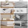 thumbnail image 4 of 5 Drawer Dresser, Modern Storage Cabinet for Bedroom, 40" Tall Chest Mid Century Vertical Dresser w/Natural Texture of Drawers for Living Room, Bed room, White, 4 of 9