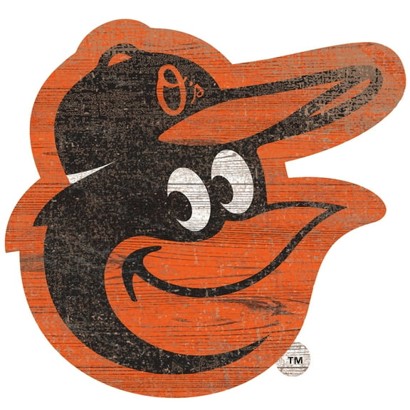 Baltimore Orioles Distressed Logo Cutout Sign