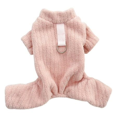 Denbek Sweater for Cats Pet Sweater for Small Dogs Girl Boy Warm Solid Pullover Coat Autumn Winter Dog Clothes for Puppy Chihuahua Yorkie Pink-XXL