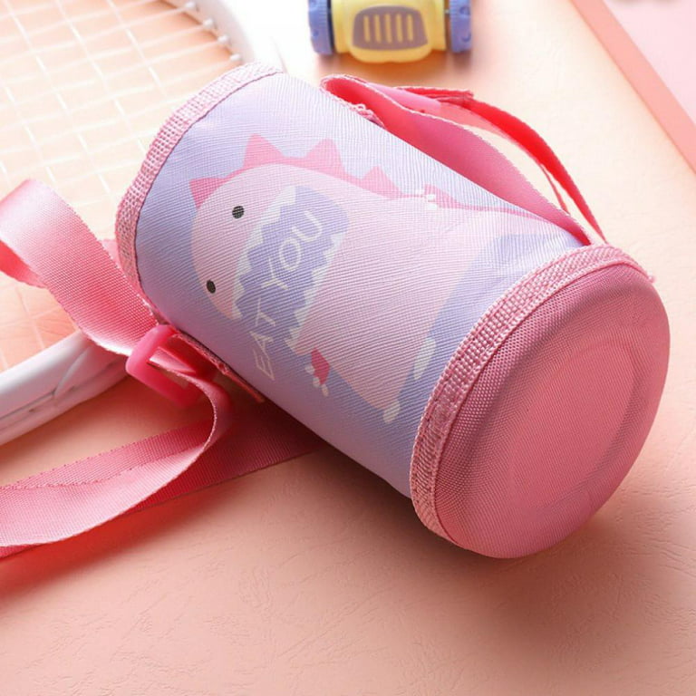 Baby Water Bottle with Straw, Leak Proof One Click Open Soft Sipper Water  jug with Sleeve Strap for Travel School Kids