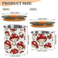 thumbnail image 3 of Cute Mushrooms Airtight Coffee Bean Canister 30oz Food Storage Containers with Lids For Gournd, Tea, Sugar, Flour, Rice, Cereal, Candy Cookie Jar, 3 of 8