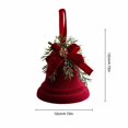 thumbnail image 3 of Christmas Tree Decorations with Velvet Finish and Gold Pinecone Accent, Festive Red Bow and Faux Pine Sprigs for Holiday Mantel Display and Living Room Accent, Elegant Seasonal, 3 of 4