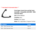 thumbnail image 2 of Front Upper Control Arm and Ball Joint Assembly - Compatible with 2000 - 2006 Chevy Tahoe 2001 2002 2003 2004 2005, 2 of 2