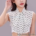 thumbnail image 2 of LoudSung Fake Collar Detachable Half Shirt Blouse False Collar Elegant Polka Dots Bow Knot for Women Girls, 2 of 7