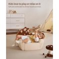 thumbnail image 5 of Toddler Chair Comfy, Foam Kids Chair with Soft Teddy Plush, Toddler Reading Chair with Cute Mushroom Designs-Brown, 5 of 17