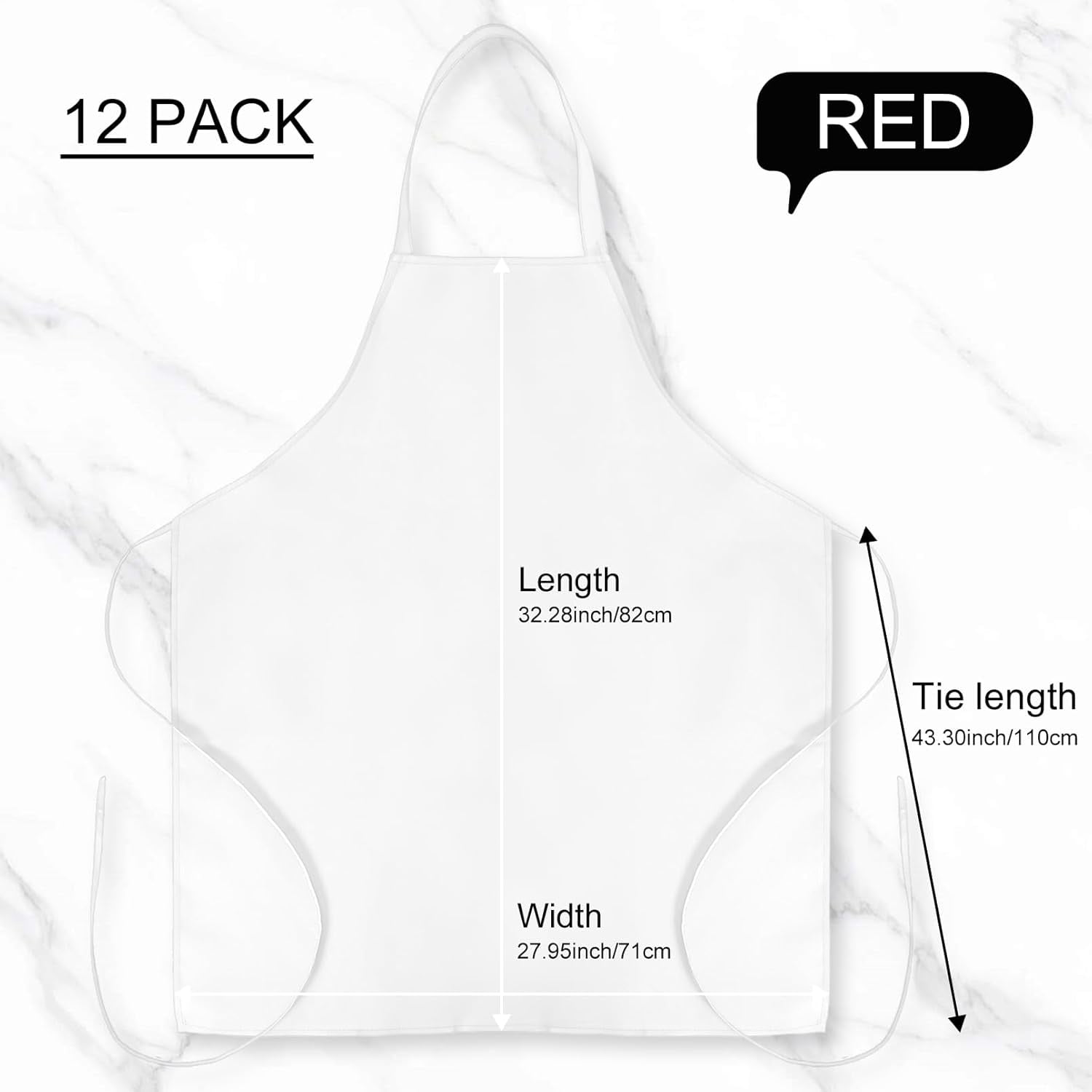 12 Pack Bib Apron,Unisex Bib Aprons,Plain Bib Aprons Bulk for Women Men Adult,Chef Bib Apron for Kitchen,32 x 28 inch