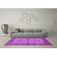 thumbnail image 3 of Ahgly Company Indoor Square Oriental Purple Traditional Area Rugs, 6' Square, 3 of 4