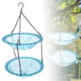 thumbnail image 4 of Hbdhejl Advanced Glass Bird Bath Tub Suitable For Hanging Double Layer Garden Decoration In Courtyards And Outdoors, 4 of 8