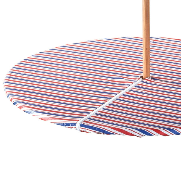 Patriotic Zippered Elasticized Umbrella Table Cover42" x 68" Oval