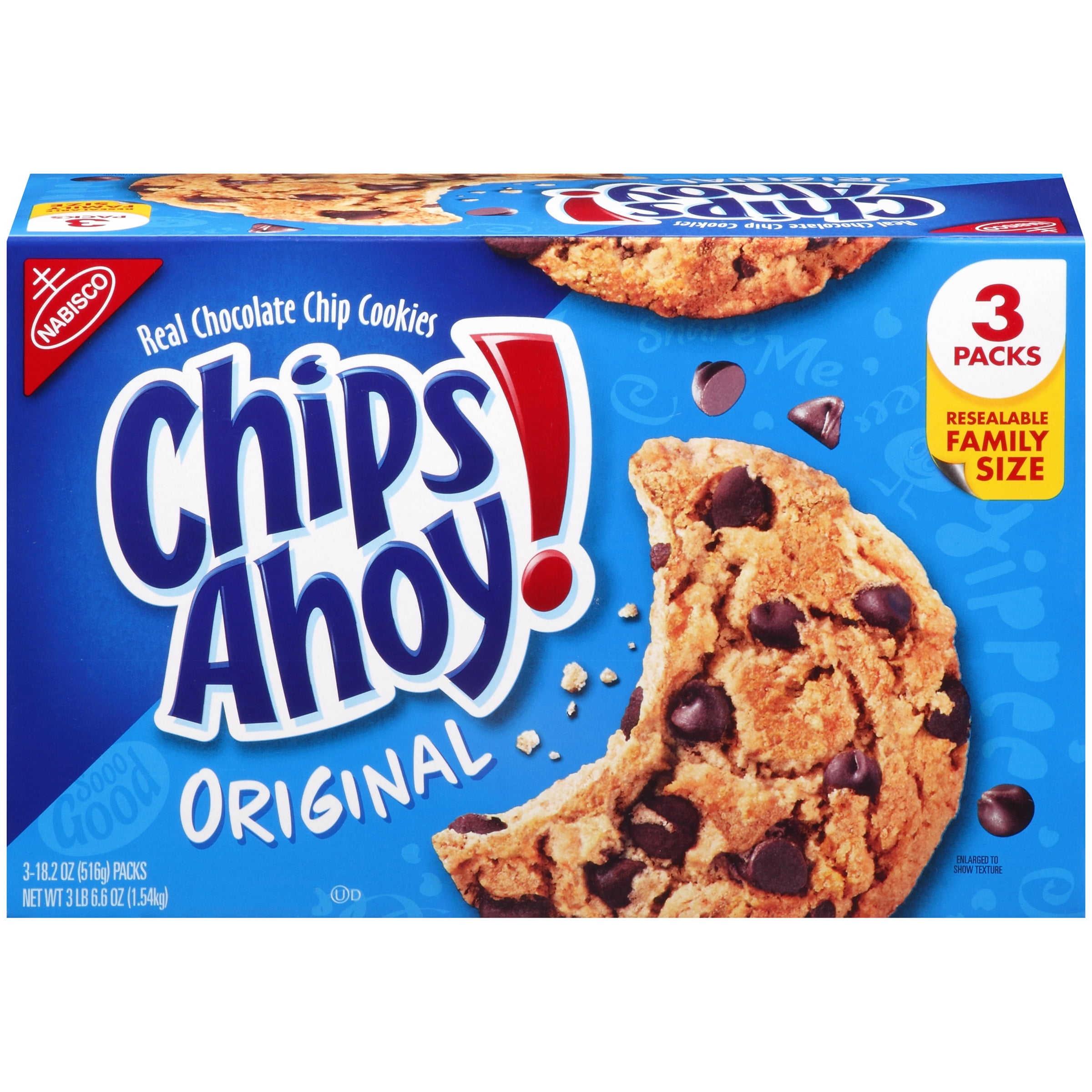 Nabisco Chips Ahoy Original Cookies, 3.4 Lb
