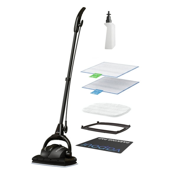 Euroflex Vapour 9-Piece Steam Mop with Ultra Dry Steam; Italian Design & Engineering; 295°F & 50 PSI;  Safe for Cleaning Hardwood & Luxury Vinyl Plank; 5 Year Warranty
