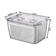thumbnail image 4 of Produce Saver Container with Convenient Handle, Refrigerator Organizer Bins, Stackable Food Storage Bin for Fridge with Drain Tray, 4 of 4