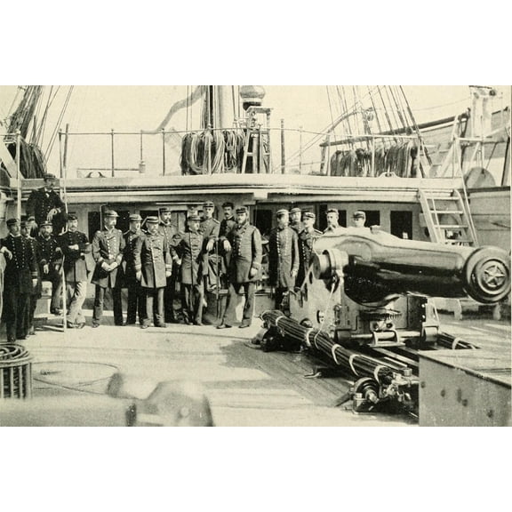 24x36 gallery poster, USS Kearsarge and the gun that sunk the CSS Alabama