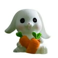 thumbnail image 2 of Dream Lifestyle Bunny Figurine Cartoon Realistic Sturdy Lovely Animal Rabbit Resin Miniature for Dollhouse, 2 of 8