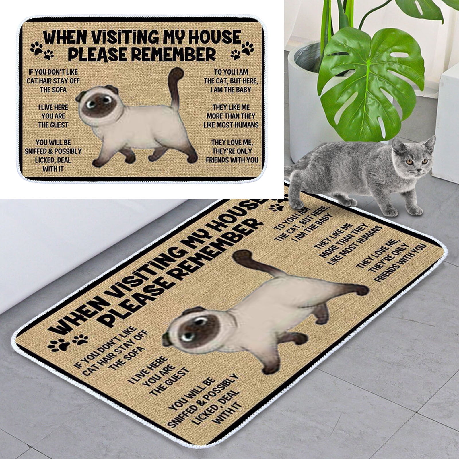 onhuon keep in mind when visiting the house personalized door mats