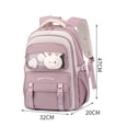 thumbnail image 3 of FUZHIQ School Backpack with Clear Display Window for 4th 5th 6th 7th Grade, Multi Compartment Bookbag with Plush Star Charm, Casual Elementary Middle School Bag, Red, 3 of 4