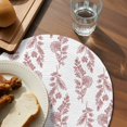 thumbnail image 3 of Red Botanical Round 13 Inch Placemats Set of 4, Pastoral Elegant Spring Floral HeatResistant Non Slip Place Mats for Dining Table, Wipeable Braided Kitchen Table Mats for Housewarming, 3 of 9