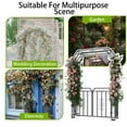 thumbnail image 6 of GIOTORENT 8ft Garden Arch with Gate, Heavy-Duty Powder-Coated Metal Arbor Trellis for Climbing Roses & Plants, 59" Wide Outdoor Wedding, Backyard & Patio Ceremony Decor, 6 of 9