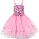 thumbnail image 2 of (Rosa) 4 Piezas Disfraz de Hada Infantil Disfraz de Mariposa con Varita de Hada Alas de Hada Vestido de Hada Diadema Corona Flores Pelo Disfraz de Princesa Hada Fiesta de Cumpleaños para Niñas y Niños, 2 of 5