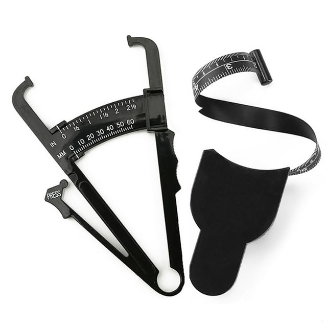 Cinta métrica telescópica automática y calibrador de grasa corporal, cinta métrica corporal portátil y ergonómica para fitness, pérdida de peso, sastrería MFZFUKR BST3013815-2